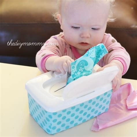 Make An Easy Tactile Baby Toy From A Wipes Container The Diy Mommy