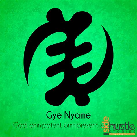 Gye Nyame Adinkra Symbol Art Print Side Hustle Stories