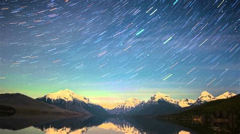 Star Trails And The Aurora Glacier National Park Youtube