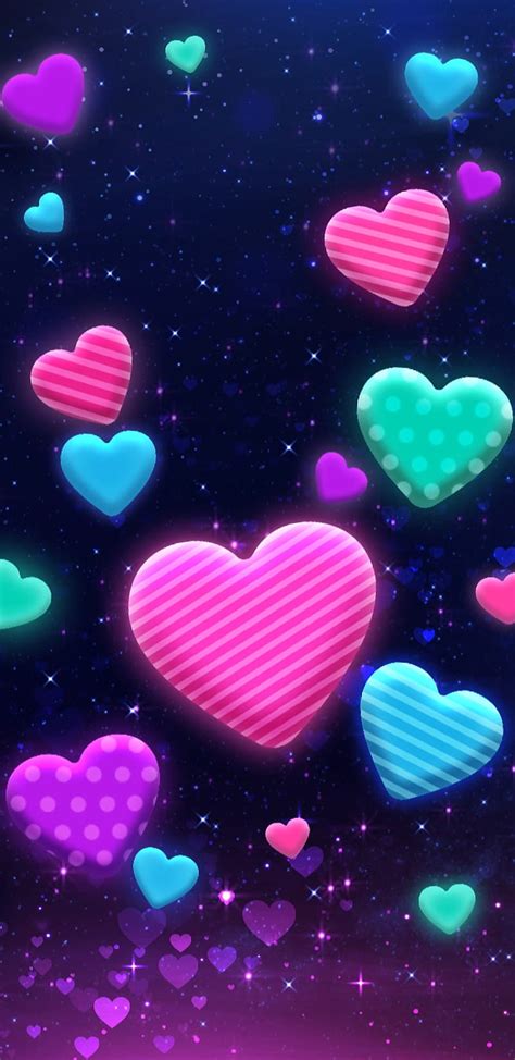 1080p Free Download Hearts N Hearts Bonito Colorful Heart Pretty