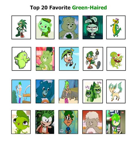 My Top 20 Green Haired Characters By Cartoonstar92 On Deviantart