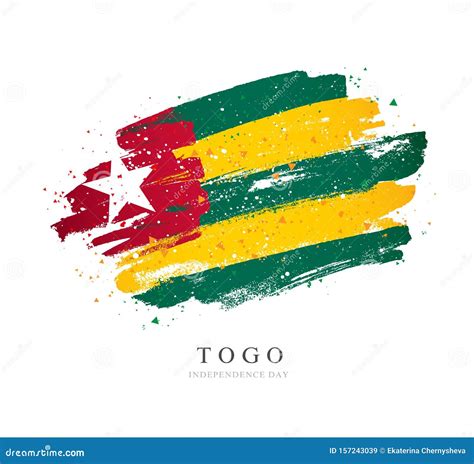Togo Vector Map Isolated On White Background High Detailed Black