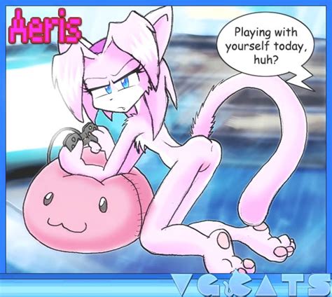 Rule 34 Aeris Vg Cats All Fours Anthro Bean Bag Blue Eyes Chest