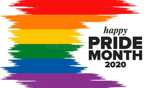 LGBT Pride Month In June Lesbian Gay Bisexual Transgender LGBT Flag Rainbow Love Vector