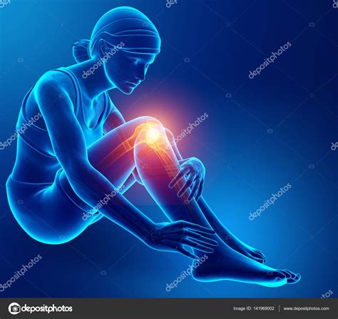 Women Knee joint pain — Stock Photo © pixdesign123 #141969002
