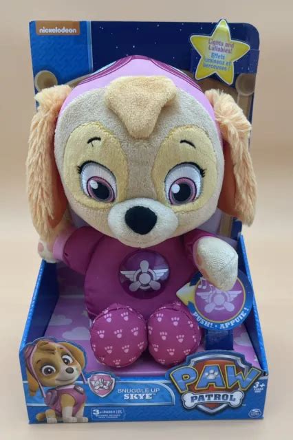 Spin Master Paw Patrol Snuggle Up Pup Skye Doll Plush Toy New Light Up