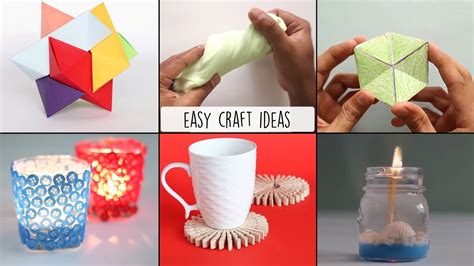 6 Easy Craft Ideas Handmade Crafts Ventuno Art Youtube