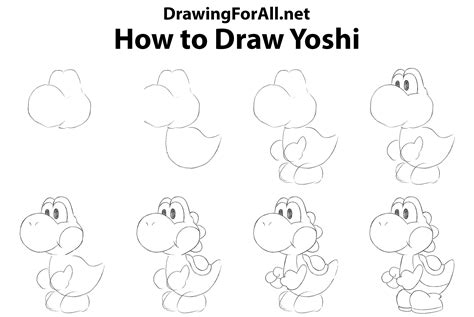 How To Draw Yoshi From Mario With Pictures Wikihow