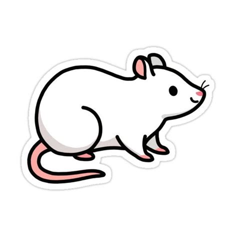 White Rat Sticker By Littlemandyart In 2021 Cute Stickers Cute Rats
