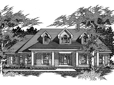 Coastal cape cod house plans: Franclar Cape Cod Ranch Home Plan 060D-0080 | House Plans ...