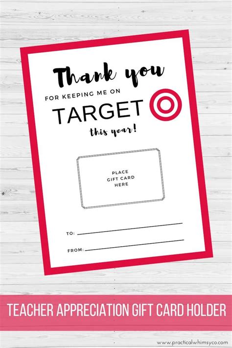 Teacher Appreciation Target Printable Send A Special Thank You With