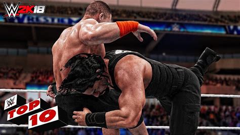 Wwe 2k18 Roman Reigns Top 10 Moves Youtube
