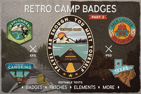 retro camp badges svg patches and stickers part 2 retro badge badge icon