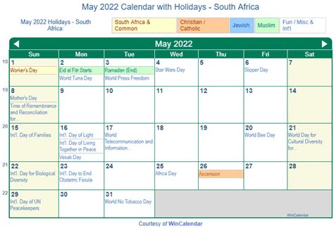 2022 South Africa Calendar With Holidays Calendar 2022 South Africa