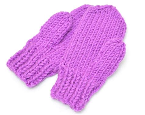 Ursula Knitted Mittens Purple Womens Mittens Mens Etsy