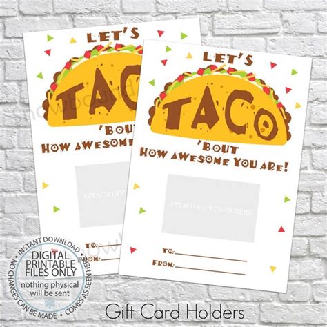 Let S Taco Bout How Awesome You Are Printable T Etsy