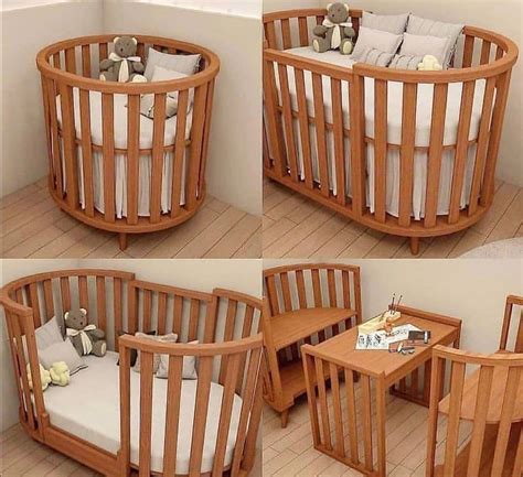 This 4 In 1 Convertible Crib Bassinet And Toddler Bed Grows With Your