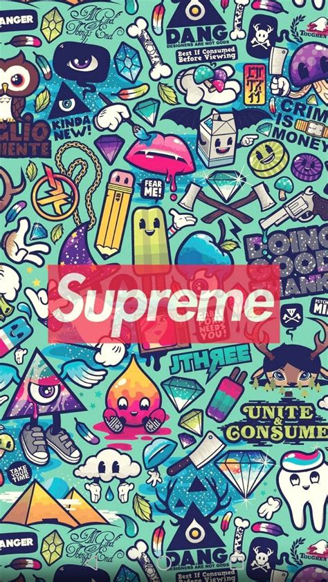 Supreme Walpaper Stickers Supreme Iphone Wallpaper Graffiti