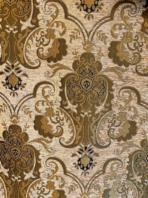 Damask Chenille Upholstery Drapery Fabric Sold By The Etsy
