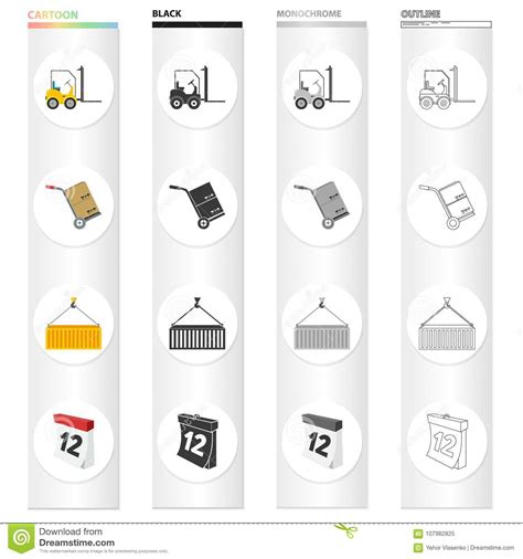 Equipment Mail Transportation And Other Web Icon In
