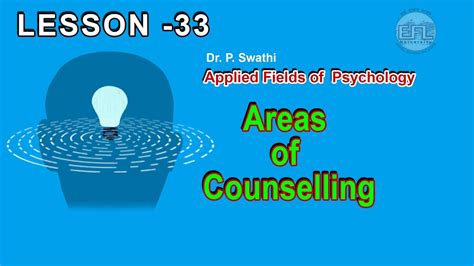 Lesson 33 Areas Of Counselling Youtube