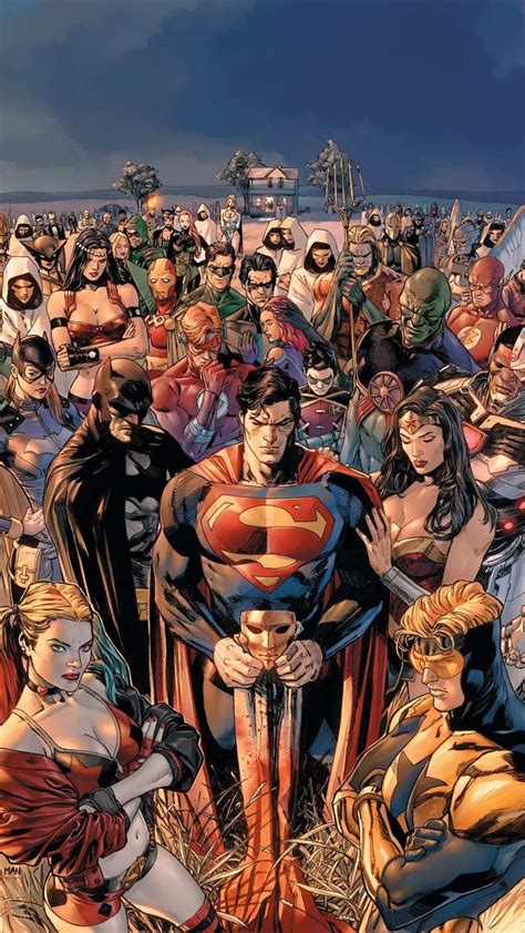 Dc World Superheroes Together Iphone Wallpaper Dc Comics Wallpaper