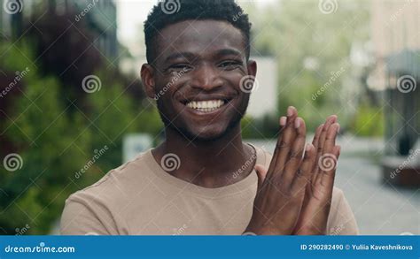 African American Man Smiling Ethnic Guy Male Smile Toothy Happy