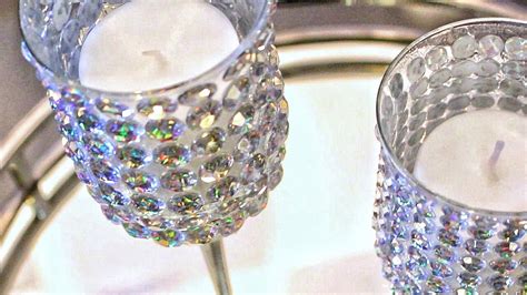 Diy Crystal Candle Holders Luxe Home Decor For Less Youtube