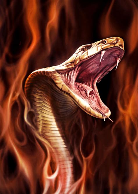 A matching headdress for the cobra outfit. cobra on fire by jafaime on DeviantArt