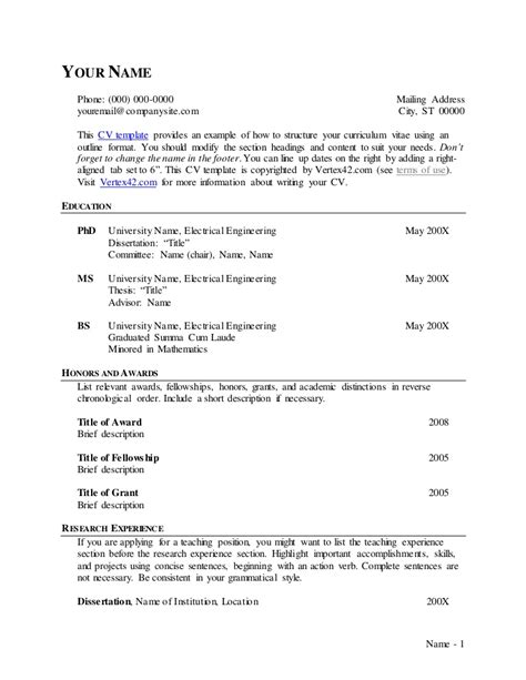 This resume outline guide provides you with everything you need to best showcase your skills and experience, as well as free resume outline templates and worksheets in a variety of formats to help you create a resume to land your dream job. Cv template outline