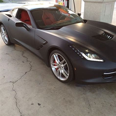 Pic 2014 Corvette Stingray Wrapped In Matte Black Chevrolet