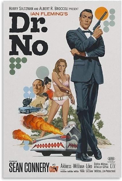 Amazonde Sean Connery James Bond 007 Dr No Filmposter Leinwandkunst