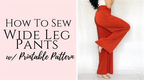 How To Sew Pants Sew Along W A Wide Leg Pant Pdf Pattern Youtube