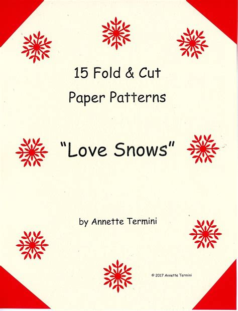 Printable Book Paper Snowflake Patterns Total Of 15 Foldandcut Etsy