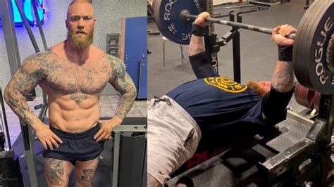 Hafthor Björnsson Crushes 195 kg 429 9 lb Paused Bench Press Ahead of