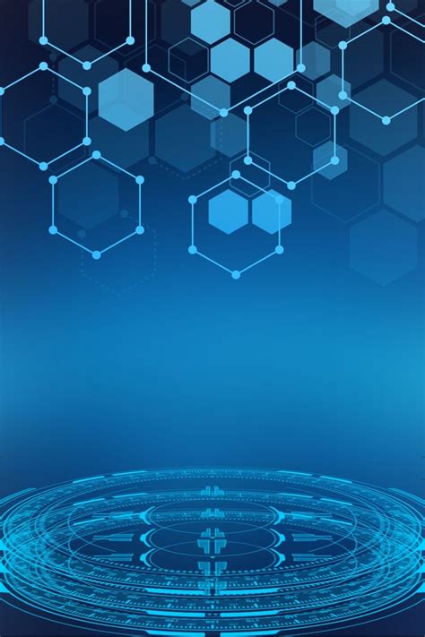 Blue Tech Lines Background Tech Background Line Background Poster