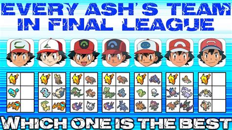 Every Ashs Team In Each Final League Youtube