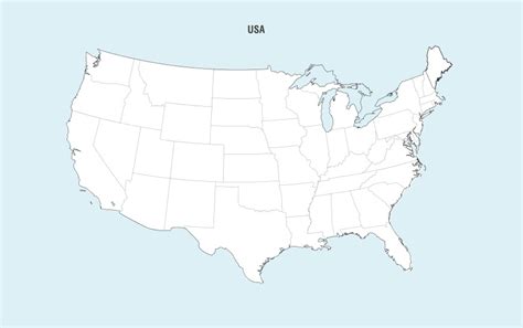 United States Map Vector 5937 Vector Art At Vecteezy