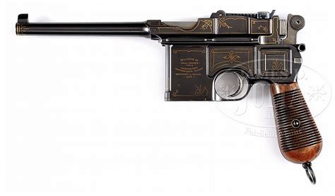 Sold Price Mauser C96 Conehammer Gold Inlaid Presentation In Custom