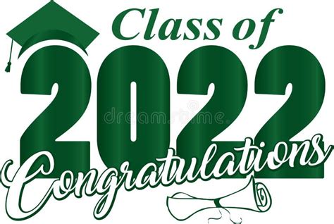 Green Class Of 2021 Graduation Cap Graphic Stock Vector Illustration