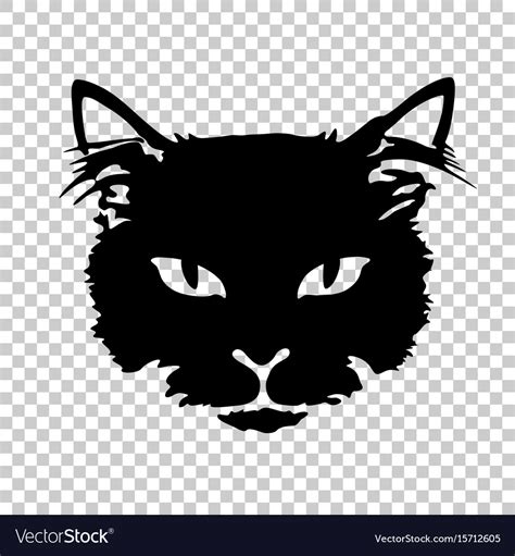Black Cat Head Silhouette
