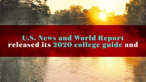 Us News And World Report Rankings 2020 College Guide Youtube