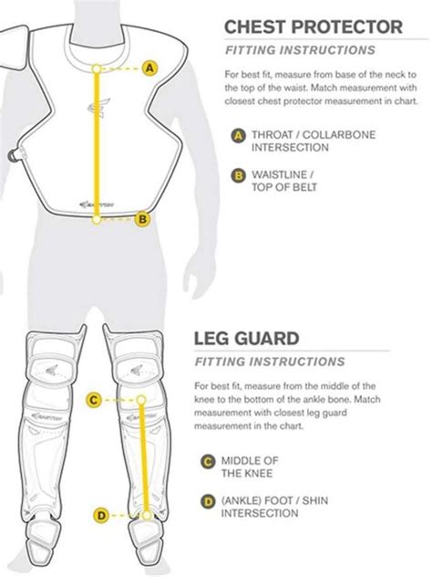 Catcher Gear Size Chart