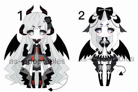 Monocrhomatic Demon Adoptable Batch Closed By As Adoptables On Deviantart