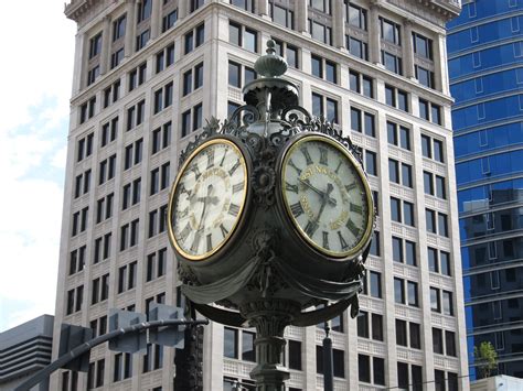 Unusual Clocks Time Passing Old Clocks Salt Lake City Utah Daylight