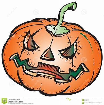 Pumpkin Scary Clipart Terrifying Illustration Face Halloween