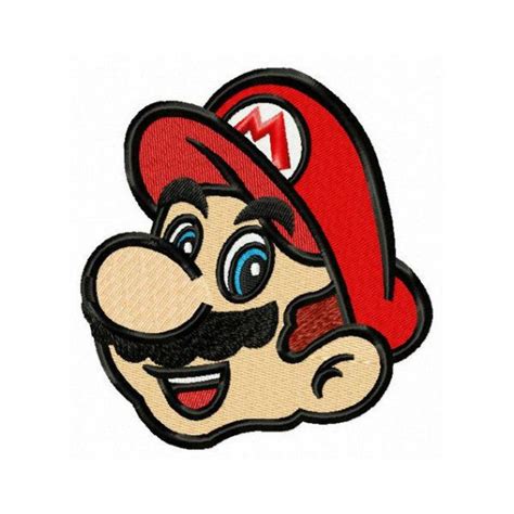 Super Mario Face Embroidery Design Instant Download