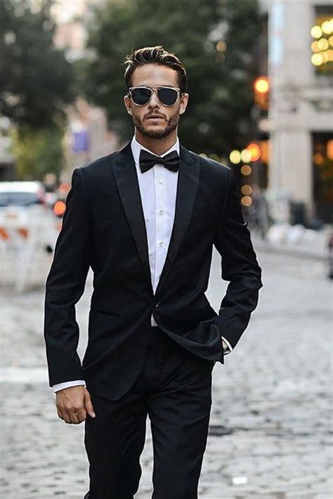 Men Suits Elegant Formal Fashion Black 2 Piece Suit Wedding Slim Fit