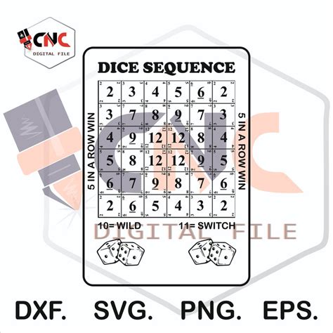 Dice Sequence Board Game Digital File Dxf And Svg Etsy Canada