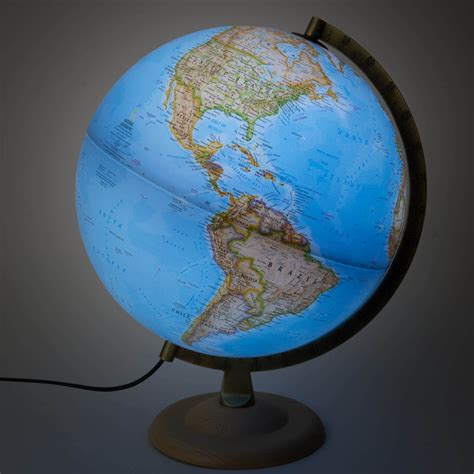 National Geographic Gold Classic Globe Blue Ocean Illuminated World Globe